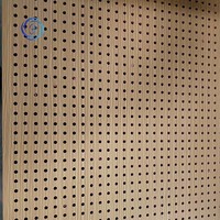 Panneau de plafond en MDF perforé à micro-pores carrés modernes, imitation bois, absorption acoustique, structure nid d'abeille, pour usage en centre commercial