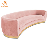 Großhandel benutzer definierte billige chinesische Chaiselongue schöne Samt U-förmige rosa schwarz blau Sofas setzen modernen Luxus für Häuser
