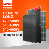 Panneaux solaires bifaciaux Longi Solar Hi-MO7 HPDC Cell 615W 620W 625W 630W à double vitrage, module PV de type N pour système d'énergie solaire C&I
