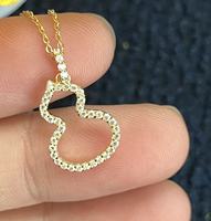 Pendentif gourde simple en argent 925 plaqué or 18 carats, style chinois, un cadeau chaleureux pour la famille et les amis