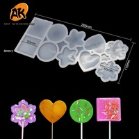 Moule en résine époxy en forme d'étoile d'amour ronde AK, bricolage, bâtonnets, sucettes, fournitures pour gâteaux, moules en silicone pour la fabrication de sucettes, enfants