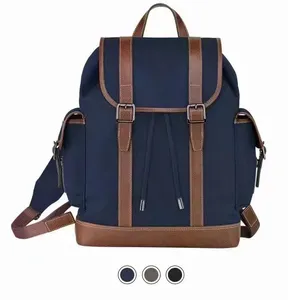 F2350 Wholesale School Backpack Bag Vintage Canvas Rucksack