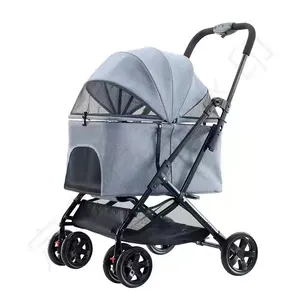 Reisdrager Wagon Hondenwandelwagen Met 360 Draaiende Voorwiel Kinderwagen Voor Honden En Katten