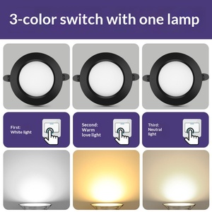 Luces <span class=keywords><strong>LED</strong></span> Empotradas de Aluminio Negro para Techo, Estilo Moderno Minimalista, de 4-<span class=keywords><strong>25</strong></span> Pulgadas, 5W-18W - Product Image 3