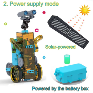 Robot mécanique éducatif scientifique à assembler soi-même, alimenté par énergie solaire, télécommandé, en plastique, piles AAA, 31 en 1 STEM - Product Image 1