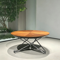 Table ronde 2-en-1 pour café et repas, table d'appoint multifonctionnelle avec structure en métal chromé pour salon, cuisine, appartement