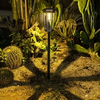 Lampe solaire hexagonale à filament de tungstène LED rechargeable, étanche IP65, pour jardin, cour, parc