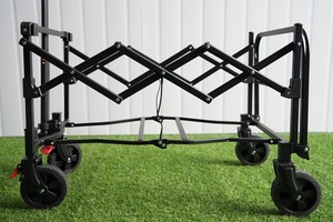 Xách tay 4-bánh Xe cắm trại ngoài trời giỏ hàng có thể gập lại CuộN container tay đẩy xe đẩy thép carbon + Oxford Vật liệu OEM tùy biến - Product Image 5