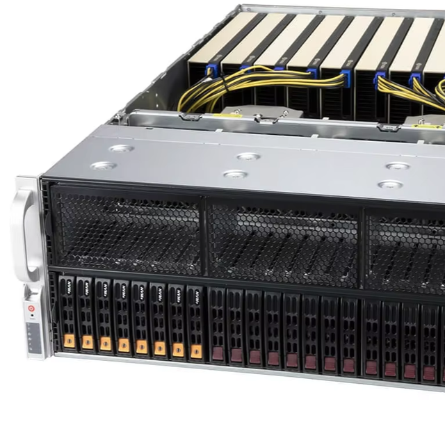 Hot Sale Supermicro AI GPU SuperServer SYS-420GP-TNR DP Intel, Dual-Root System with 10 PCIe GPUs