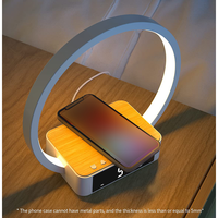 Décoration de maison intelligente 2023, lampe de chevet multifonctionnelle, lampe de nuit à intensité variable, réveil, chargeur sans fil universel