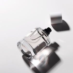 Cilindro de tapa blanca mate de 50ml de ancho Perfumería En stock Botella de perfume de vidrio de niebla larga de calidad - Product Image 4