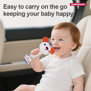 Plush Baby Rattle Toy White Bear Grey Elephant <strong>Stuffed</strong> <strong>Animal</strong> Hand Rattle with Safe Teether for <strong>Newborns</strong> 0-12 Months - Product Image 6
