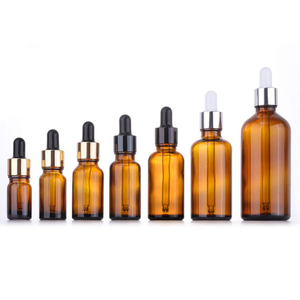 Confezione sicura 10ml 15ml 20ml 30ml 50ml 100ml tonda ambra olio essenziale cosmetico bottiglia di siero di vetro <span class=keywords><strong>Bron</strong></span> con contagocce - Product Image 3