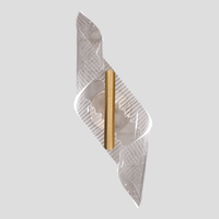 Lampe murale de chevet en verre cristal en acier inoxydable cuivre doré E14 pour l'intérieur de la maison moderne