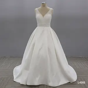 ขนาดที่กําหนดเองชุดราตรีลูกไม้แขนกุดสุภาพสตรี vestidos de novia ชุดแต่งงานที่หรูหราสําหรับผู้หญิง