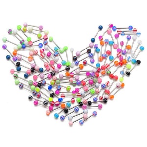 แหวนเจาะลิ้นสแตนเลส Gaby แบบตรง สำหรับเจาะร่างกาย ทำจากเหล็กผ่าตัด เหมาะสำหรับเจาะหัวนม - Product Image 4