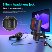 Microphone de jeu à condensateur 2025 avec bras articulé filaire, support antichoc, suppression du bruit, cardioïde, portable, 20Hz-20kHz