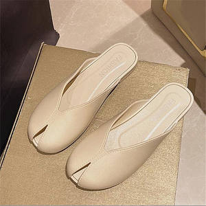 Sandalias planas clásicas de punta redonda informales cómodas para mujer, sandalias deslizantes para mujer, Sandalias planas de verano para mujer - Product Image 1