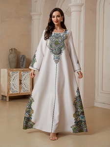 knee length dresses for ladies Red Heavy Handwork Long Arabic Wedding Kaftan Dress 44 main image 0