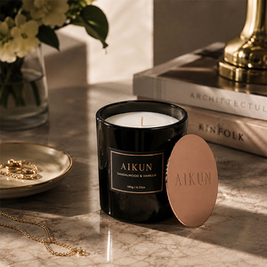 AIKUN 5.3 oz 8oz 10.5oz 15.8oz 25oz Bougies parfumées en verre écologiques en cire de soja, décoration moderne de luxe pour la maison - Product Image 1