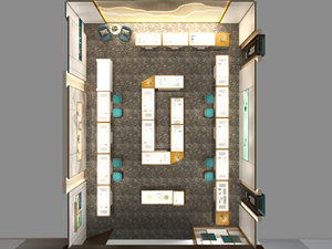Store Design Luxury Jewelry Store Shop Interior Design Jewelry Glass showcase <b>Display</b> <b>Cabinet</b> for Jewelry Necklace Earrings - Product Image 1
