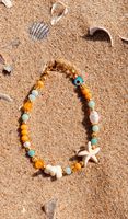 Bracelet en perles de turquoise naturelle et coquillages, bijoux de mode pour femmes, vente en gros