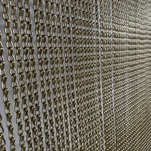 <span class=keywords><strong>Malla</strong></span> Decorativa de Aluminio Tejida Personalizada para Divisor de Habitaciones de Hotel y Biombo de Entrada - Product Image 6