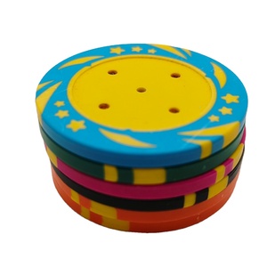 Fichas de Póker Profesionales de Arcilla Blanca de 14g, Tres Estrellas, 40mm, con Núcleo de Hierro, Personalizadas de Fábrica, Sin Pegatinas, para Juegos de Casino - Product Image 4