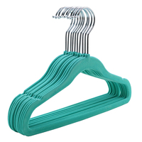 Cintres en plastique velours antidérapants robustes sur mesure à un seul niveau de 30 cm pour armoire