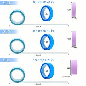 Cinta de Marcación Fluorescente PET de 13 mm, Notas Adhesivas Fáciles de Despegar, 5 Unidades/Juego para Estudiantes, Uso en Oficina, Transparente, Extremadamente Resistentes - Product Image 2
