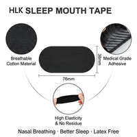 Bande adhésive buccale HLK pour le sommeil, 30 pièces, noire, sans latex, hypoallergénique, pour une meilleure respiration nasale, OEM ODM, logo personnalisé, marque privée