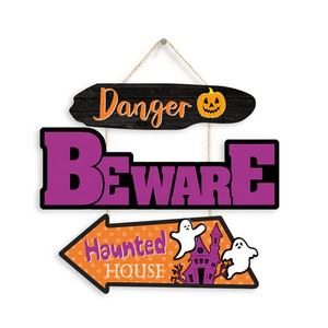 Venta caliente Vintage <span class=keywords><strong>Halloween</strong></span> Artesanía de madera Elegante letrero de madera para la decoración interior de la casa Letreros de pared superiores de Amazon - Product Image 2