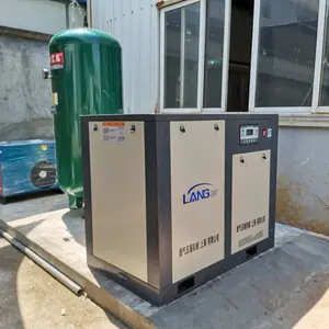 Langair 75 Kw 50 HP Fixed Frequency 45kw Air Compressor Machines 55KW 75HP Fixed Speed Screw Air Compresor De Aire Industrial