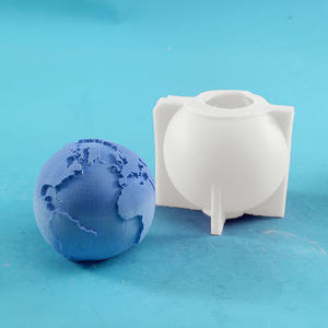 Moules à bougie en forme de Globe 3D, moule en résine époxy pour la fabrication de savon au sel de bain, décoration de la maison, moule en Silicone, <span class=keywords><strong>bombe</strong></span> de bain - Product Image 6