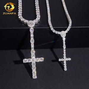 Gioielli Raffinati in Vendita, Catena Tennis Hip Hop di Alta Qualità in <span class=keywords><strong>Argento</strong></span> 925 con Moissanite Certificata GRA - Product Image 2