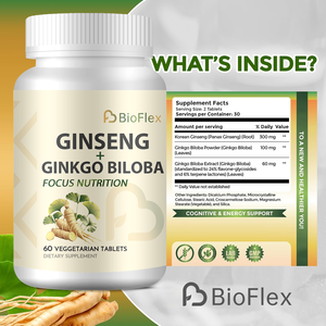 Suplemen Tablet Organik <span class=keywords><strong>Panax</strong></span> <span class=keywords><strong>Ginseng</strong></span> dan <span class=keywords><strong>Ginkgo</strong></span> Biloba untuk Energi dan Fokus Alami dengan Label Pribadi OEM - Product Image 2