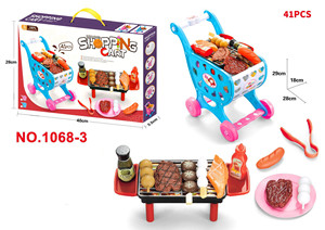 Vente chaude transfrontalière jouer <span class=keywords><strong>maison</strong></span> jouets non toxique Simulation cuisine ensemble enfants jeu de rôle Kits Barbecue fruits de mer Hambourg jouets - Product Image 4