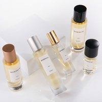 Flacon de parfum vide en verre cylindrique avec pompe pulvérisatrice, format voyage, 15ml, 20ml, 30ml, 35ml, 50ml, pour la vente en gros