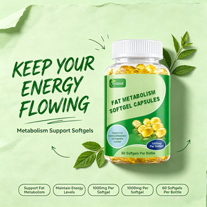 Capsules molles de soutien métabolique des graisses, 60 pièces, complément alimentaire naturel à base de plantes, favorise le confort digestif, maintient l'énergie pour les adultes - Product Image 3