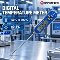 Termometer Probe Genggam LCD Digital Akurasi Tinggi Diameter 1.8mm. Fungsi Alarm Suhu Berperingkat IP68 untuk Penggunaan Industri