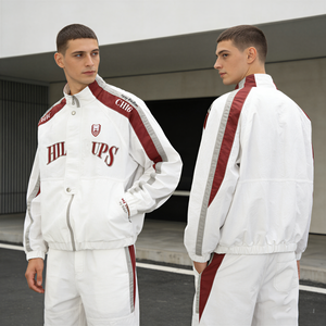 TKAN536 Survêtement de course personnalisé Broderie Polyester Fermeture éclair Streetwear Extérieur Imperméable Coupe-vent Veste de sport pour homme - Product Image 4