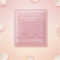 Masque facial en bio-cellulose de collagène réel, hydratation, éclat des pores, raffermissement, hyaluronate de sodium, marque privée OEM coréenne