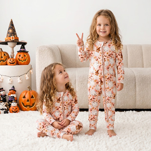 Bodys de Bebé 100% Fibra de Bambú, Rompers Personalizados con Estampado, Disfraces Unisex de Otoño para <span class=keywords><strong>Halloween</strong></span>, Pijamas Ecológicos con Cierre para Recién Nacidos - Product Image 4
