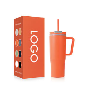 Bouteille d'eau isotherme double paroi anti-fuite de 40 oz avec couvercle à paille pour le bureau, la maison et l'extérieur - Product Image 1