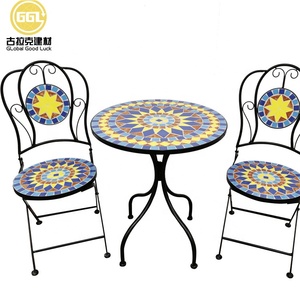 Tavolo da Giardino con Motivo a <span class=keywords><strong>Mosaico</strong></span>, <span class=keywords><strong>Tavoli</strong></span> e Sedie <span class=keywords><strong>in</strong></span> Cemento per Esterni, Arredamento da Giardino <span class=keywords><strong>in</strong></span> <span class=keywords><strong>Mosaico</strong></span> - Product Image 3