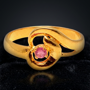 Nouvelles bagues d'anniversaire en argent avec tourmaline rose, minimalistes et tendance pour enfants - Product Image 4