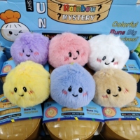 Porte-clés Squishy en peluche mignon en forme de boulette vapeur, breloque de sac douce et rembourrée, accessoire anti-stress à presser pour sac à dos et clés de voiture