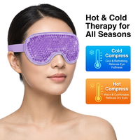 Masque oculaire réutilisable en gel médical chaud/froid, micro-ondable et congelable, sans BPA, OEM ODM, vente en gros pour migraines et sinusites