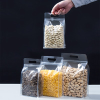 Sacs refermables transparents à huit soudures pour aliments, thé, nouilles ; Sacs en plastique épais et refermables, type transport, pour la conservation de la fraîcheur