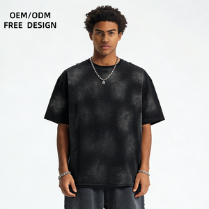 Camisetas Vintage para Hombre, de Alta Calidad, 100% Algodón, 245 g/m², Personalizadas, Lisas, Extra Grandes, Unisex, Lavado Ácido, Desteñidas, con Gráficos, Ecológicas, Anti-UV - Product Image 1